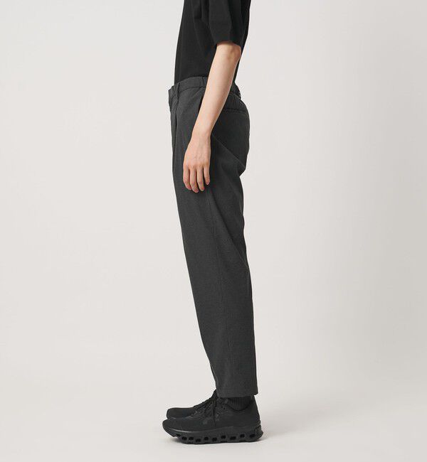 UNITED ARROWS「ウェザーコンフォート メランジ キャロット 1プリーツパンツ 撥水 ヨコストレッチ」|チノ|