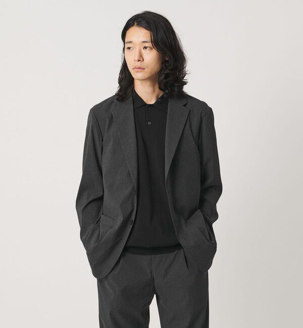 UNITED ARROWS「ウェザーコンフォート メランジ シングル 2ボタン ジャケット 撥水 ヨコストレッチ」|テーラードジャケット|