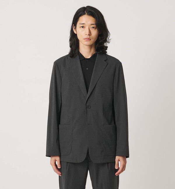 UNITED ARROWS「ウェザーコンフォート メランジ シングル 2ボタン ジャケット 撥水 ヨコストレッチ」|テーラードジャケット|