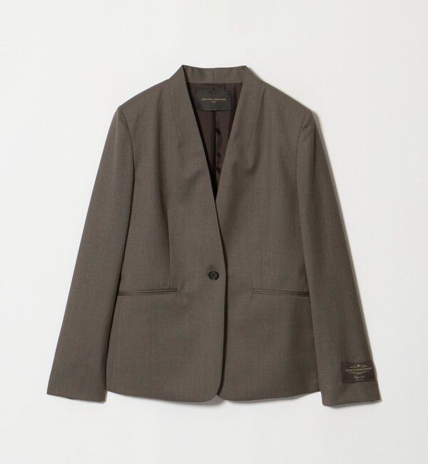 UNITED ARROWS「Vitale Barberis Canonico ノーラペル ジャケット」|ノーカラージャケット|DK.BROWN