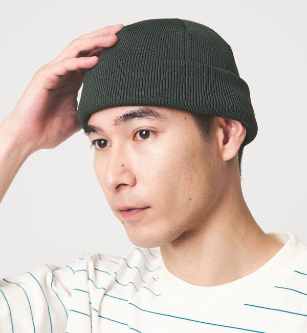 UNITED ARROWS green label relaxing「GLR ロー ニットキャップ」|ニット帽|DK.GREEN