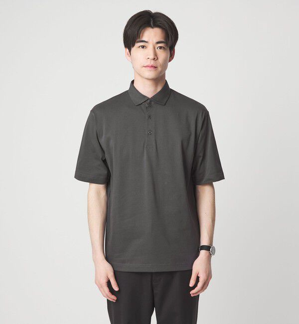 UNITED ARROWS green label relaxing「【WEB限定】JUST fit デイリー ドライ カッタウェイ 半袖 ポロシャツ -吸水速乾・抗菌-」|ポロシャツ|
