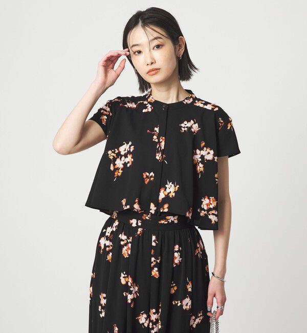 UNITED ARROWS green label relaxing「フラワー ヨーク フレア ブラウス マシンウォッシャブル・接触冷感」|シャツ・ブラウス|