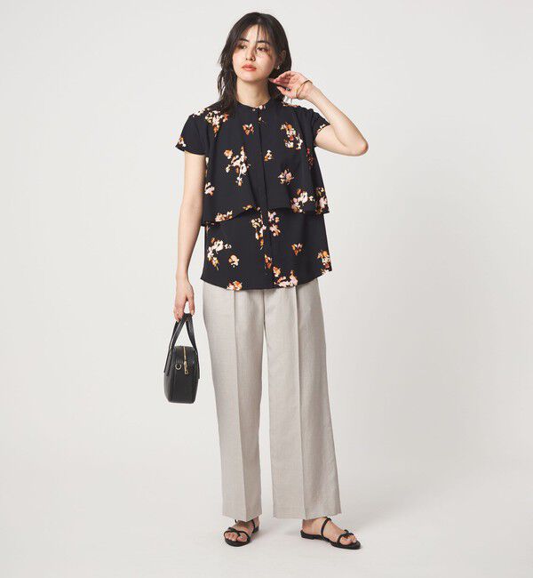 UNITED ARROWS green label relaxing「フラワー ヨーク フレア ブラウス マシンウォッシャブル・接触冷感」|シャツ・ブラウス|
