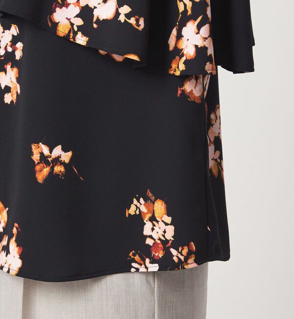 UNITED ARROWS green label relaxing「フラワー ヨーク フレア ブラウス マシンウォッシャブル・接触冷感」|シャツ・ブラウス|