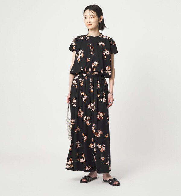 UNITED ARROWS green label relaxing「フラワー ヨーク フレア ブラウス マシンウォッシャブル・接触冷感」|シャツ・ブラウス|