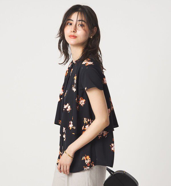 UNITED ARROWS green label relaxing「フラワー ヨーク フレア ブラウス マシンウォッシャブル・接触冷感」|シャツ・ブラウス|