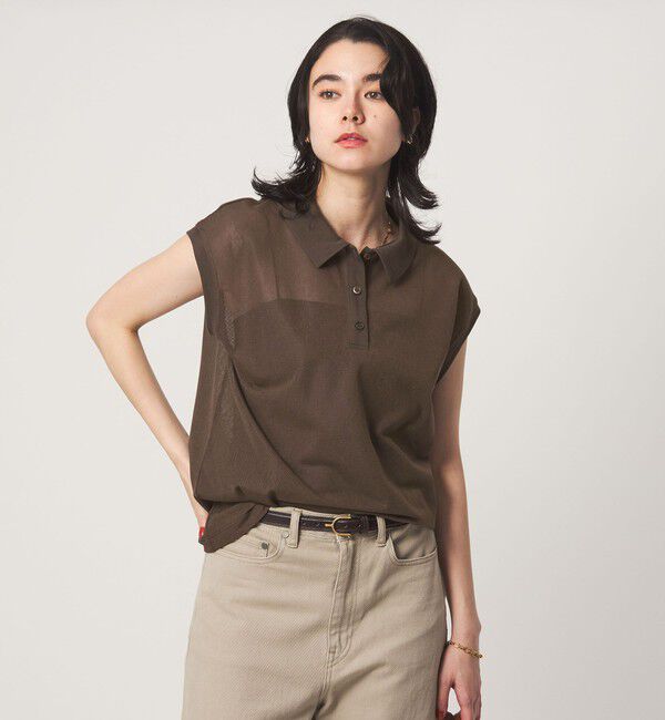 UNITED ARROWS green label relaxing「シアー メッシュ ポロカットソー」|Tシャツ・カットソー|