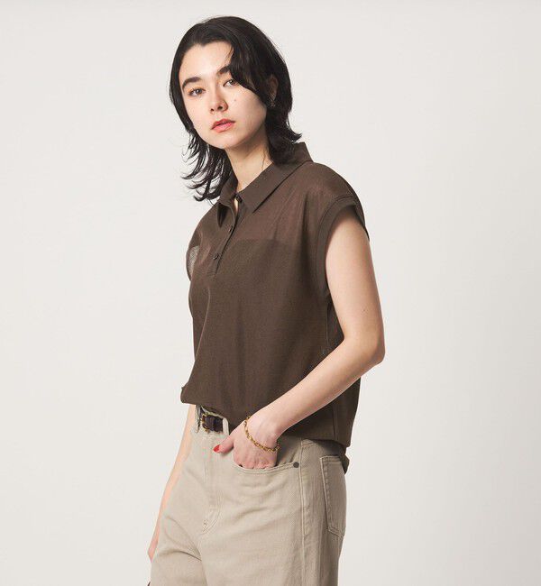 UNITED ARROWS green label relaxing「シアー メッシュ ポロカットソー」|Tシャツ・カットソー|