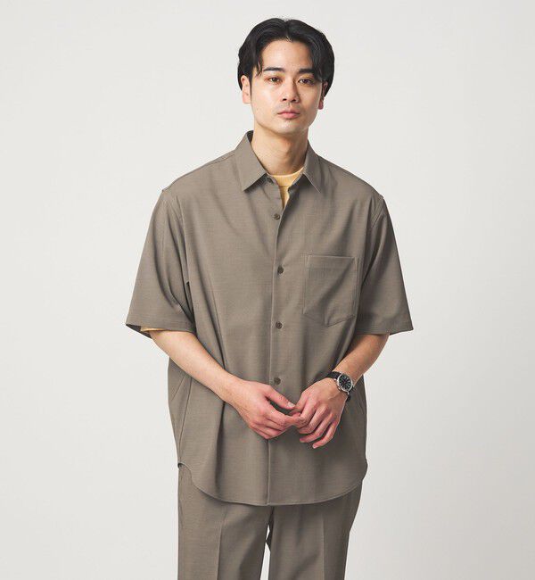UNITED ARROWS green label relaxing「ポリエステル ドビー ジャストルーズ 半袖 シャツ -接触冷感・吸水速乾・ストレッチ-」|シャツ・ブラウス|