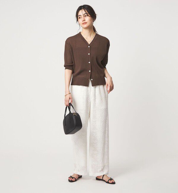 UNITED ARROWS green label relaxing「ブライトシアー Vネック ニット カーディガン」|カーディガン|