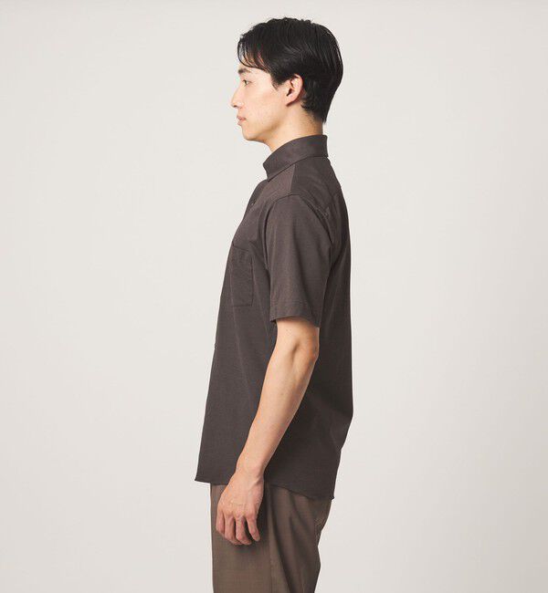 UNITED ARROWS green label relaxing「エブリット TC ジャージー スタンダード スナップ ボタンダウン ショートスリーブ シャツ -イージーアイロ」|シャツ・ブラウス|