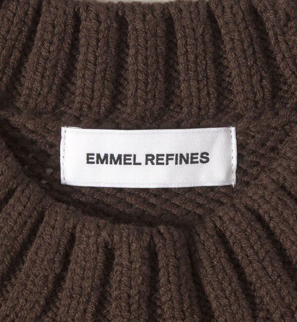 EMMEL REFINES「＜EMMEL REFINES＞EM HW ソデケーブル ショートスリーブ ニット」|ニット・セーター|