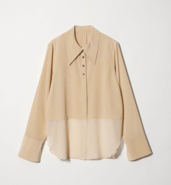 EMMEL REFINES「＜EMMEL REFINES＞EM スソキリカエ トロミ シャツ」|シャツ・ブラウス|BEIGE