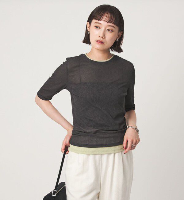 UNITED ARROWS green label relaxing「シアー メランジ Tシャツ」|Tシャツ・カットソー|MD.GRAY