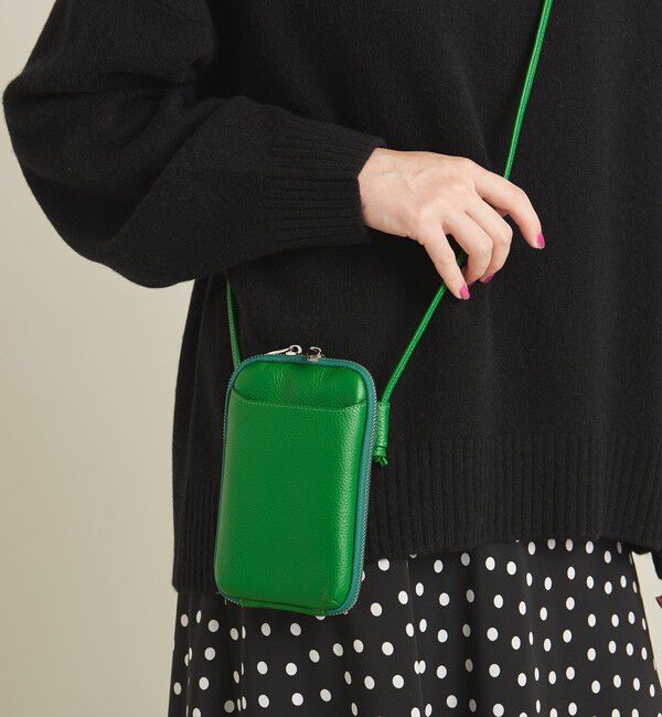 BEAUTY&YOUTH UNITED ARROWS「レザー ジップスリム ウォレットショルダー」|財布|