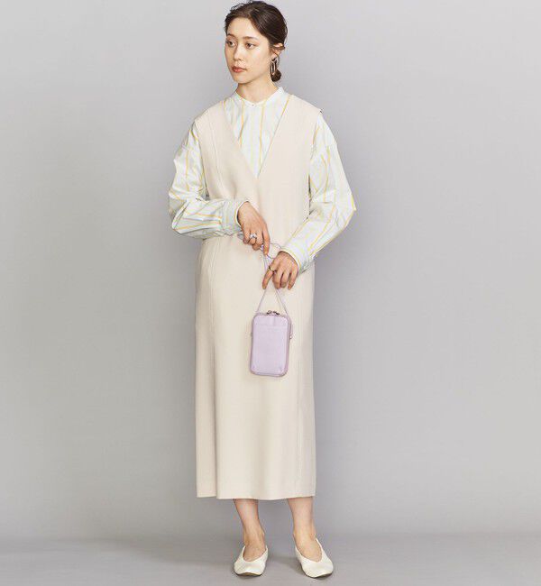 BEAUTY&YOUTH UNITED ARROWS「レザー ジップスリム ウォレットショルダー」|財布|
