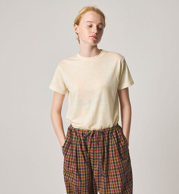 STEVEN ALAN「＜Steven Alan＞ウールジャージー ショートスリーブ Tシャツ」|Tシャツ・カットソー|OFF WHITE