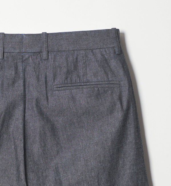 STEVEN ALAN「＜Steven Alan＞ デニムシャンブレー イン ツープリーツ ドレス トラウザーズ」|スラックス|