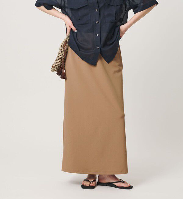 BEAUTY&YOUTH UNITED ARROWS「＜Americana＞マキシ スカート 接触冷感」|フレア|BEIGE