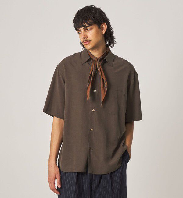 STEVEN ALAN「＜Steven Alan＞ スラブ レギュラーカラー ショートスリーブ シャツ」|シャツ・ブラウス|