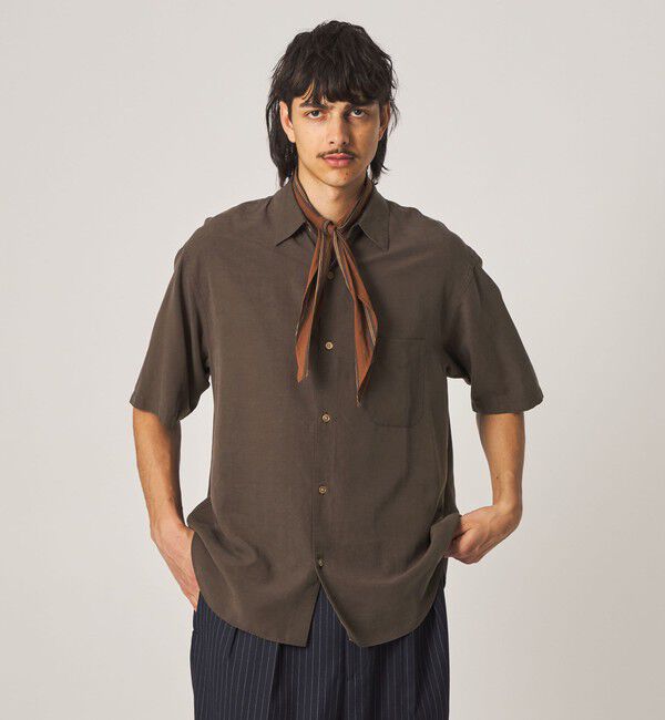 STEVEN ALAN「＜Steven Alan＞ スラブ レギュラーカラー ショートスリーブ シャツ」|シャツ・ブラウス|