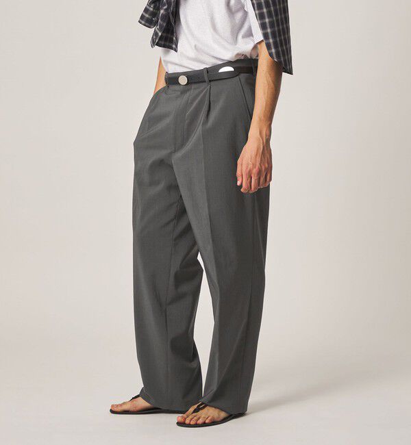 STEVEN ALAN「＜Steven Alan＞ RENURMY アウト ワンプリーツ スラックス」|スラックス|