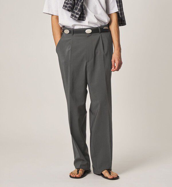 STEVEN ALAN「＜Steven Alan＞ RENURMY アウト ワンプリーツ スラックス」|スラックス|