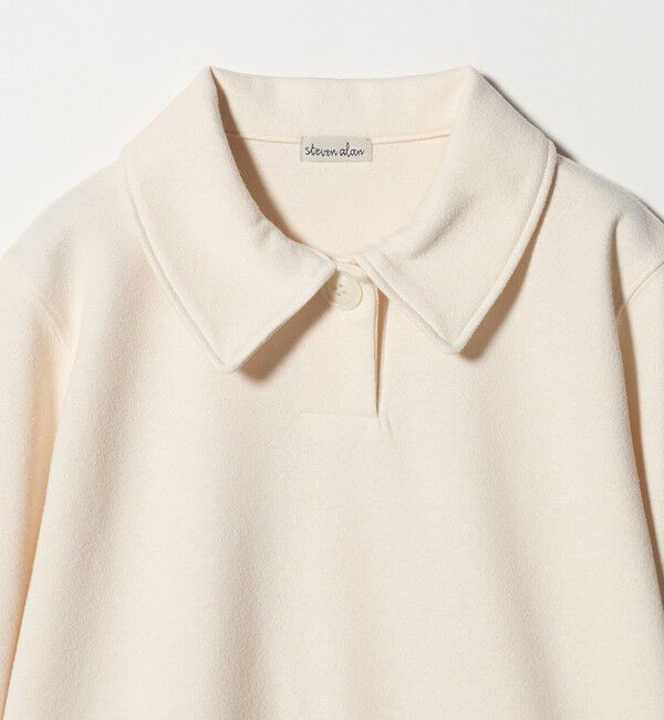 STEVEN ALAN「＜Steven Alan＞ブークレ ダンボール ワンボタン ハーフスリーブ プルオーバー ライト」|Tシャツ・カットソー|