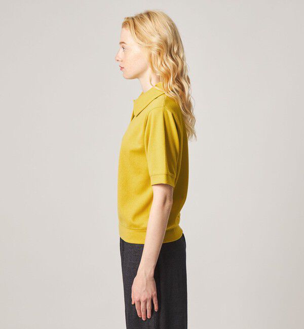 STEVEN ALAN「＜Steven Alan＞ブークレ ダンボール ワンボタン ハーフスリーブ プルオーバー ライト」|Tシャツ・カットソー|