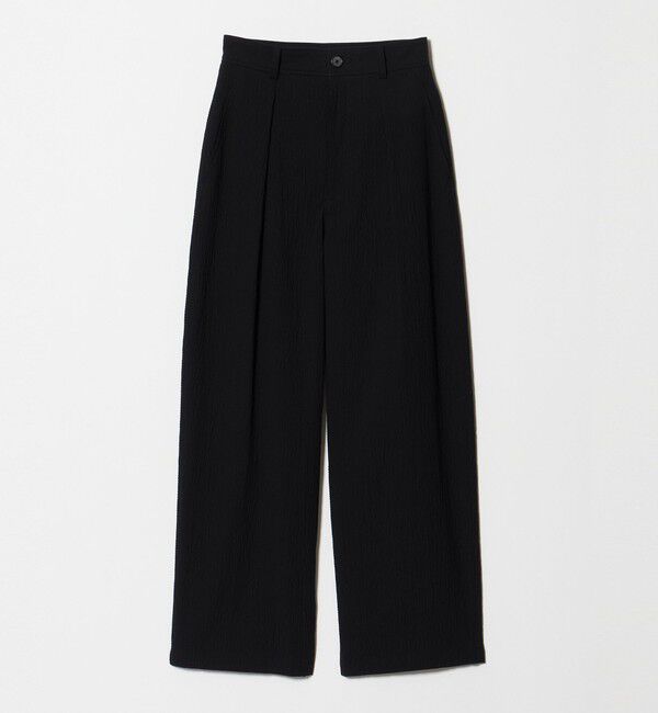 STEVEN ALAN「＜Steven Alan＞リップル コットン タック トラウザーズ ブラック」|チノ|