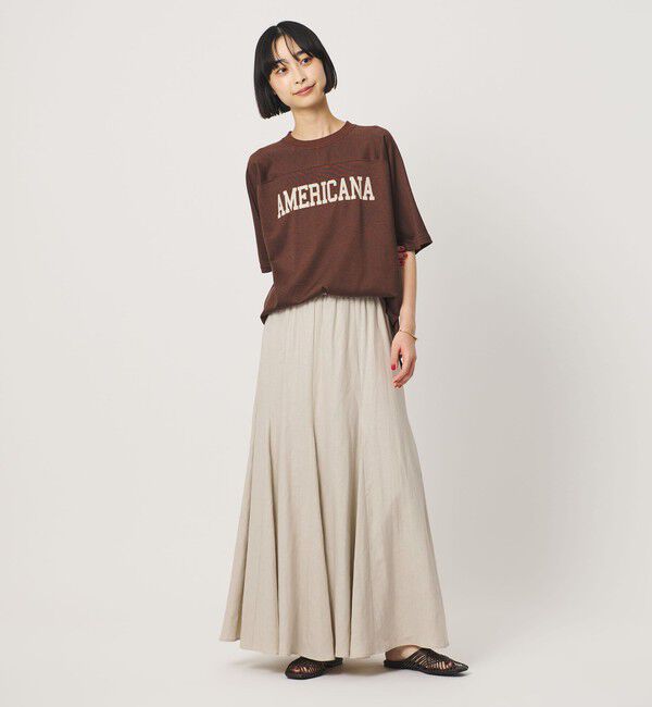 BEAUTY&YOUTH UNITED ARROWS「【WEB限定】麻ブレンド フレアロングスカート ウォッシャブル」|フレア|