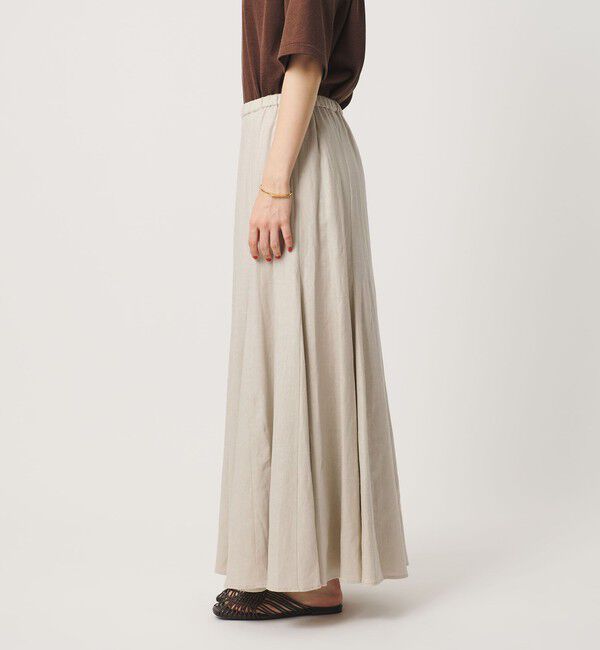 BEAUTY&YOUTH UNITED ARROWS「【WEB限定】麻ブレンド フレアロングスカート ウォッシャブル」|フレア|