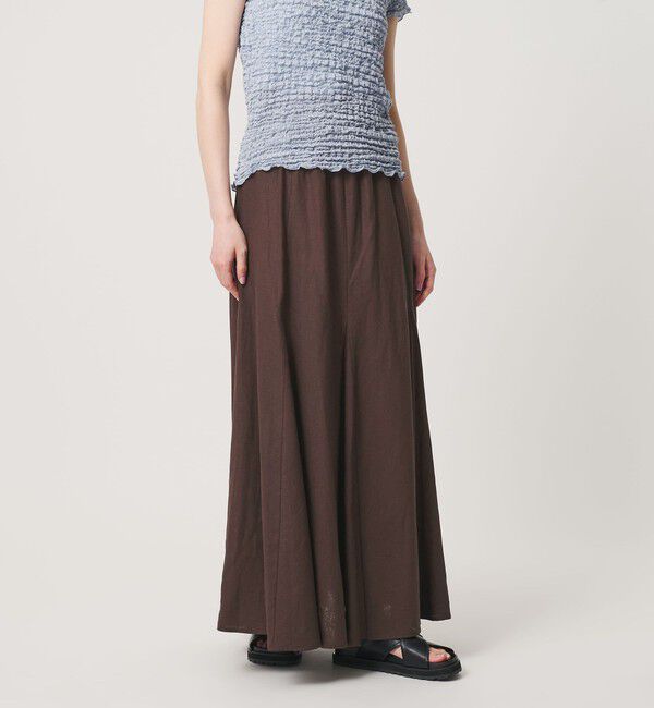 BEAUTY&YOUTH UNITED ARROWS「【WEB限定】麻ブレンド フレアロングスカート ウォッシャブル」|フレア|