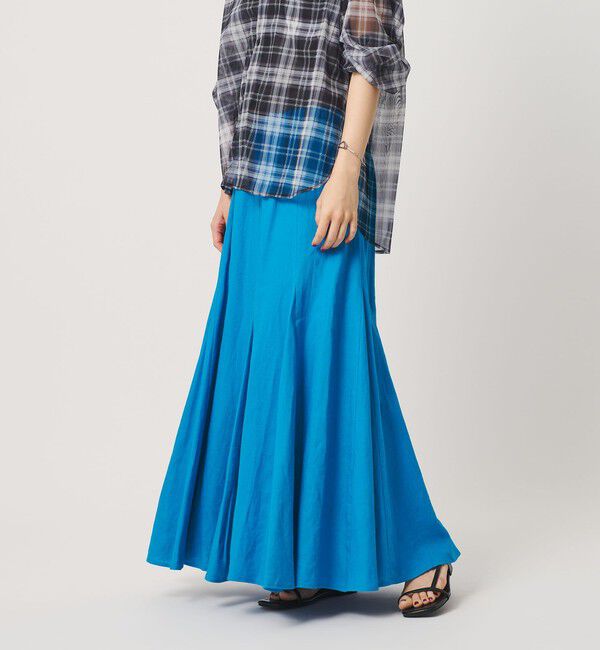 BEAUTY&YOUTH UNITED ARROWS「【WEB限定】麻ブレンド フレアロングスカート ウォッシャブル」|フレア|
