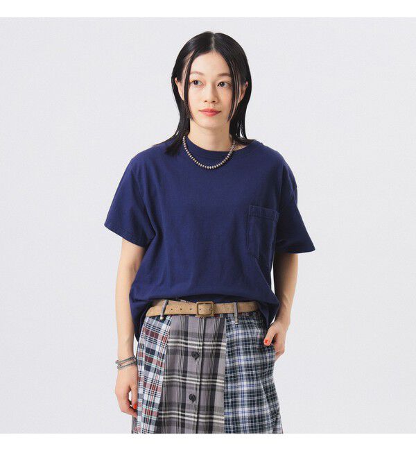 BEAMSBOY「Goodwear / カスタム ビッグ 半袖 Tシャツ」|Tシャツ・カットソー|TOP NAVY