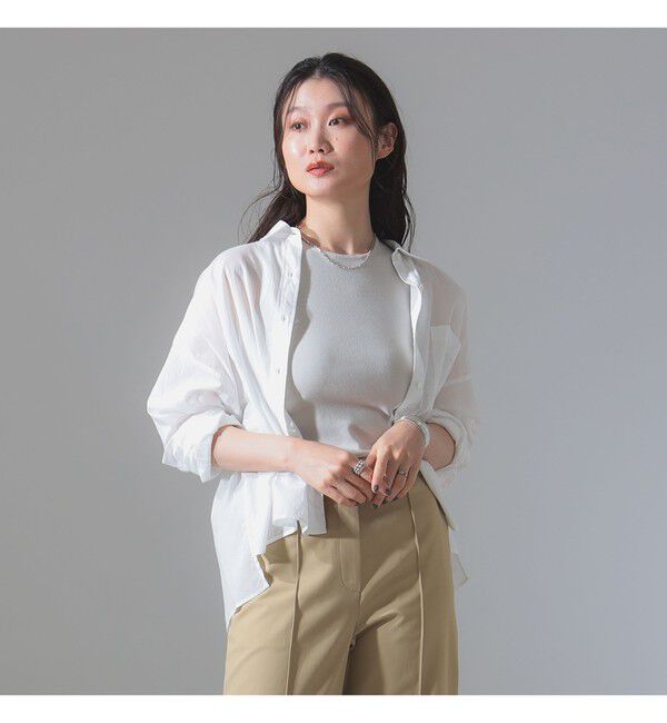 Demi-Luxe BEAMS 「KHADI オーバー ショート シャツ」|シャツ・ブラウス|