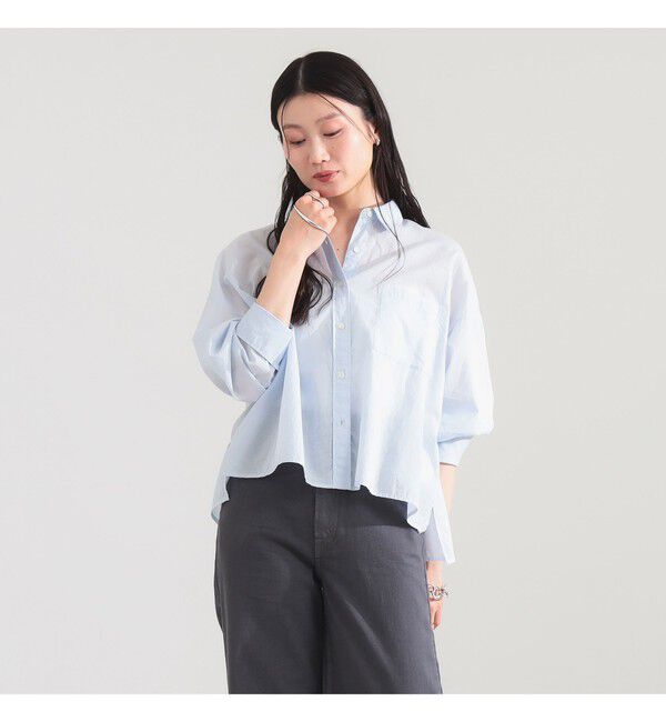 Demi-Luxe BEAMS 「KHADI オーバー ショート シャツ」|シャツ・ブラウス|