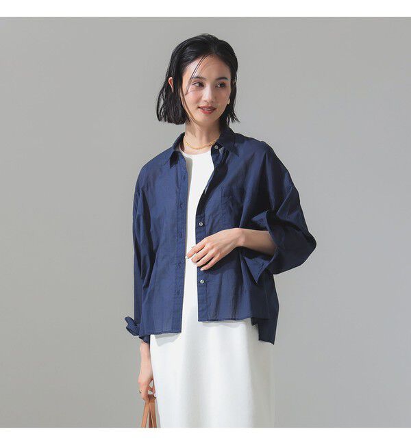 Demi-Luxe BEAMS 「KHADI オーバー ショート シャツ」|シャツ・ブラウス|
