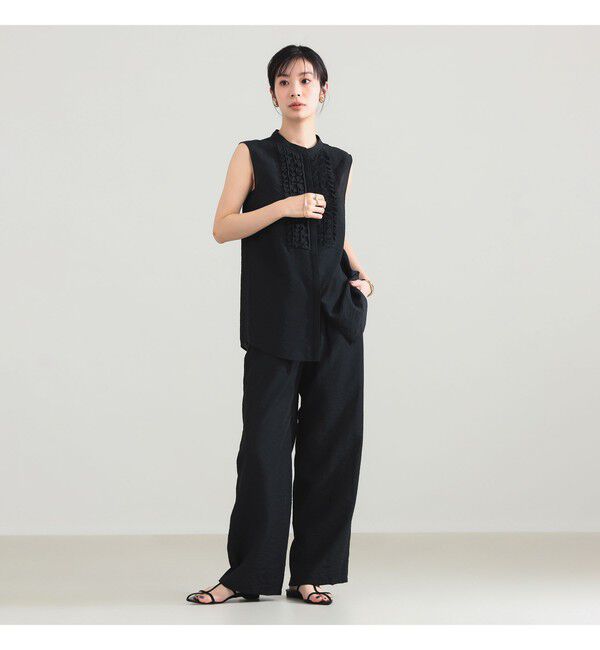 Demi-Luxe BEAMS 「レーヨンリネン フリルヨーク ブラウス」|シャツ・ブラウス|