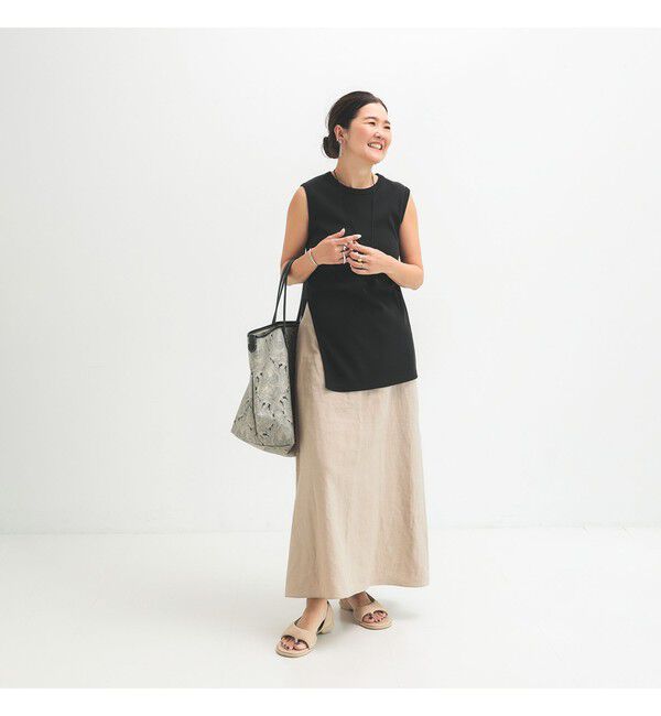 Demi-Luxe BEAMS 「シンプル リネン スカート .M」|スカート|