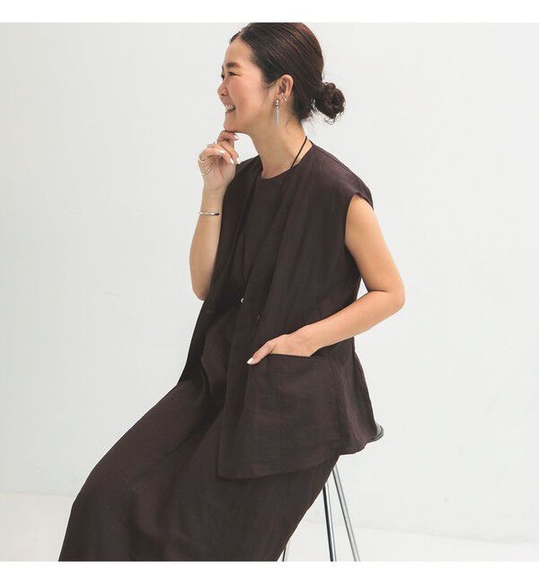 Demi-Luxe BEAMS 「リネン ラップ ジレ ブラウス .M」|シャツ・ブラウス|BITTER_BROWN