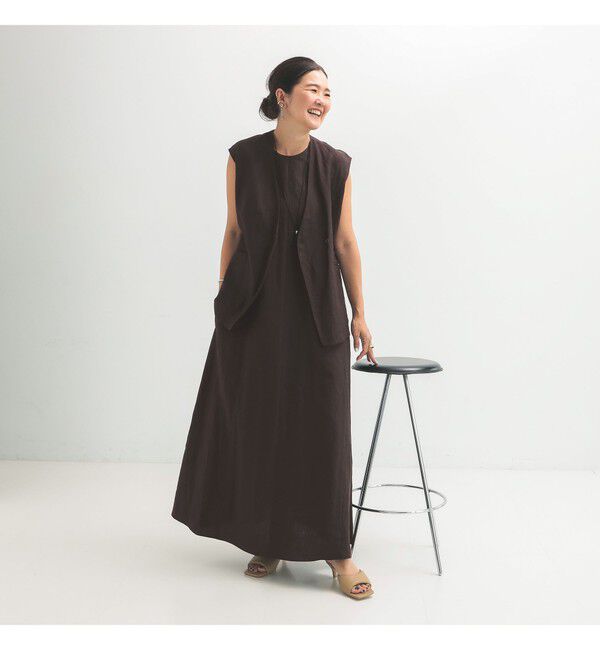 Demi-Luxe BEAMS 「リネン ラップ ジレ ブラウス .M」|シャツ・ブラウス|