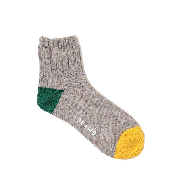 BEAMS「BEAMS｜ネップ クォーター ソックス」|ソックス|GREY