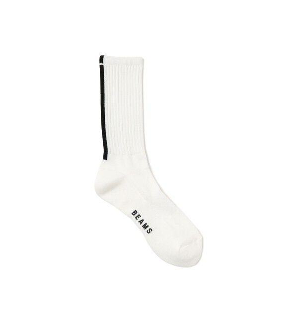 BEAMS「バックライン ソックス③」|ソックス|WHITE
