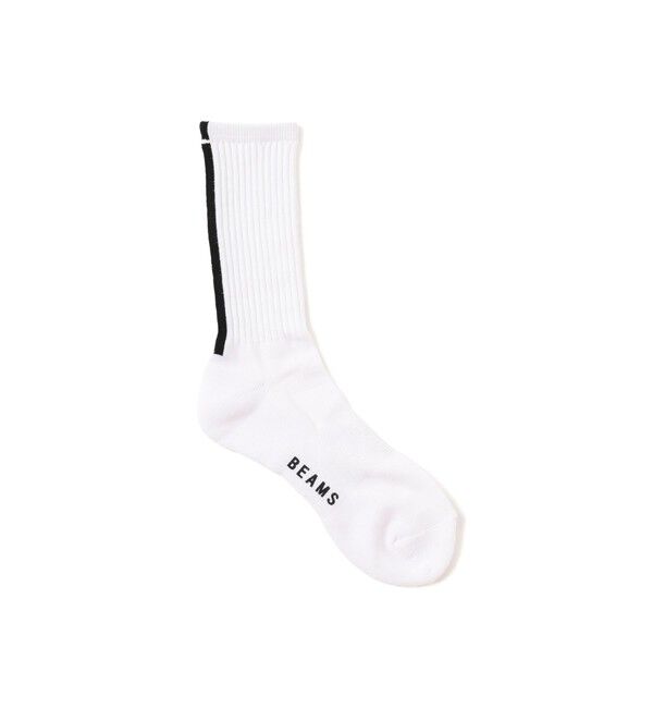 BEAMS「バックライン ソックス③」|ソックス|WHITE*BLK