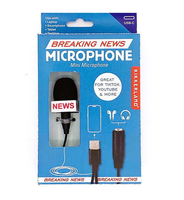 bPr BEAMS「KIKKERLAND / Breaking News Mini Microphone」|モバイルケース|
