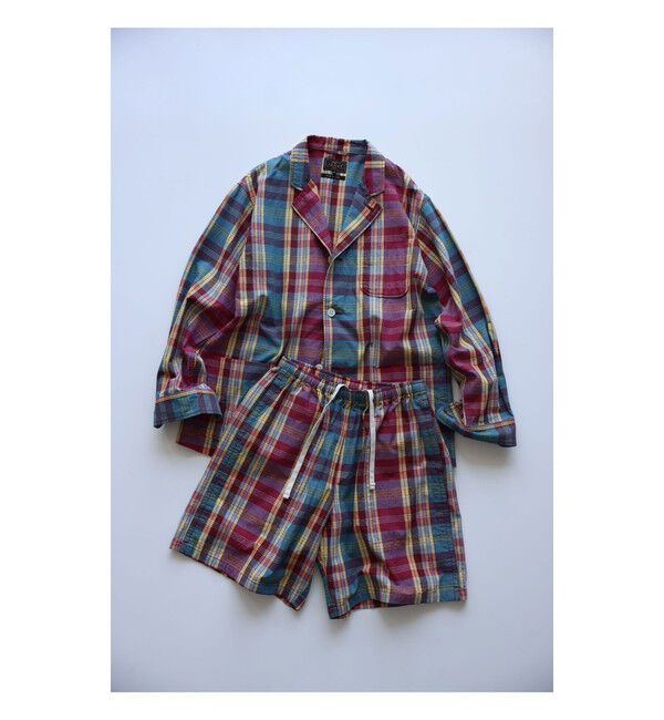 BEAMS PLUS「4B Cuffs Jacket Heavy Madras」|テーラードジャケット|
