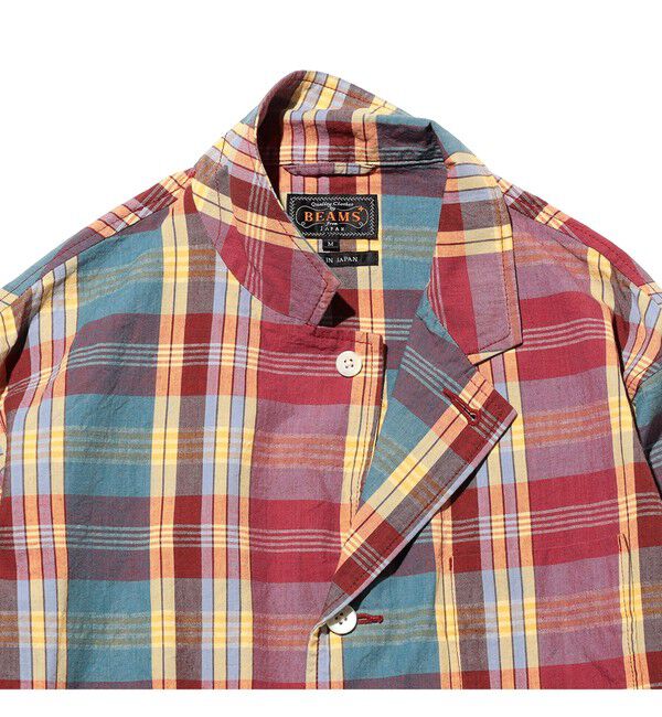 BEAMS PLUS「4B Cuffs Jacket Heavy Madras」|テーラードジャケット|