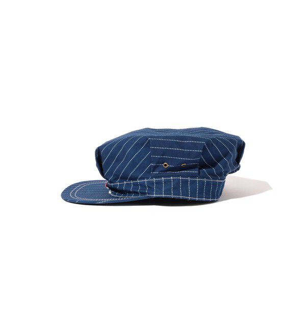 BEAMS PLUS「Work cap Indigo 3P Oxford Discharge Print Degreasing Wash」|その他|